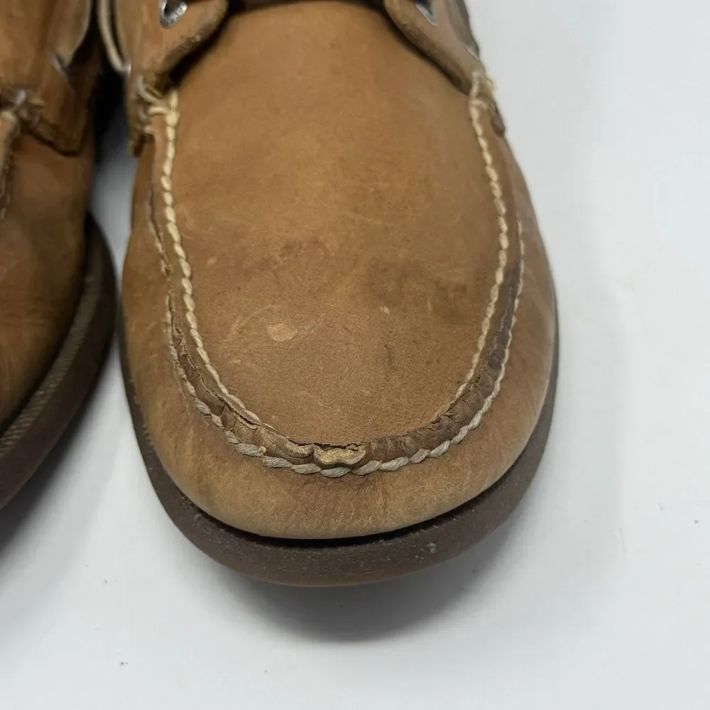 Sperry Top Sider Authentic Chukka Boots Mens 12 M Brown Leather Preppy Casual
